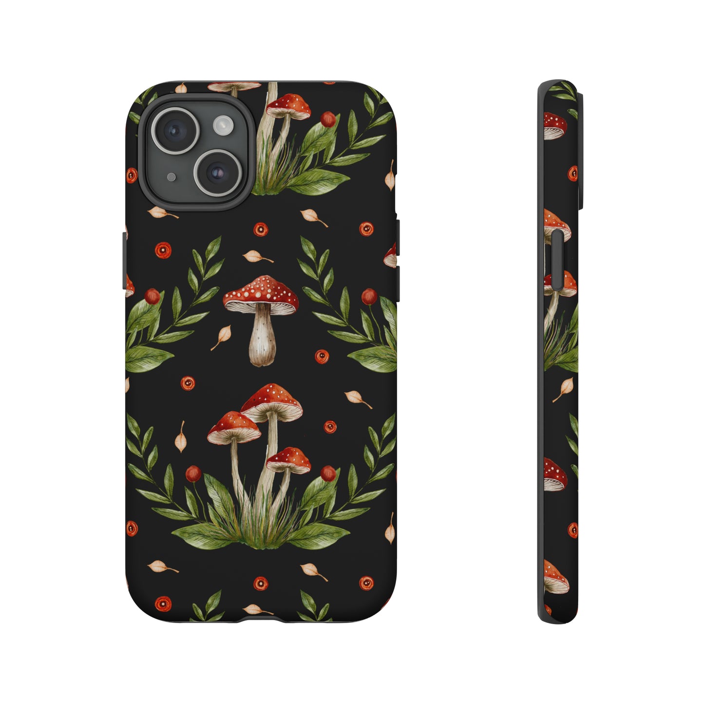 Tough Cases / Phone Case - Red/Black Mushrooms