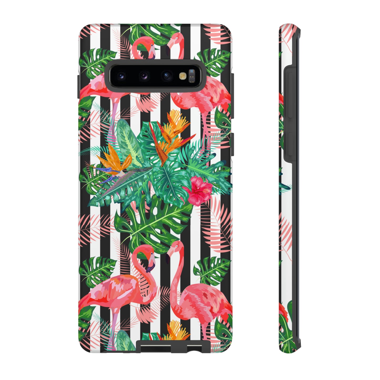 Tough Cases / Phone Case - flamingos with Black Lines