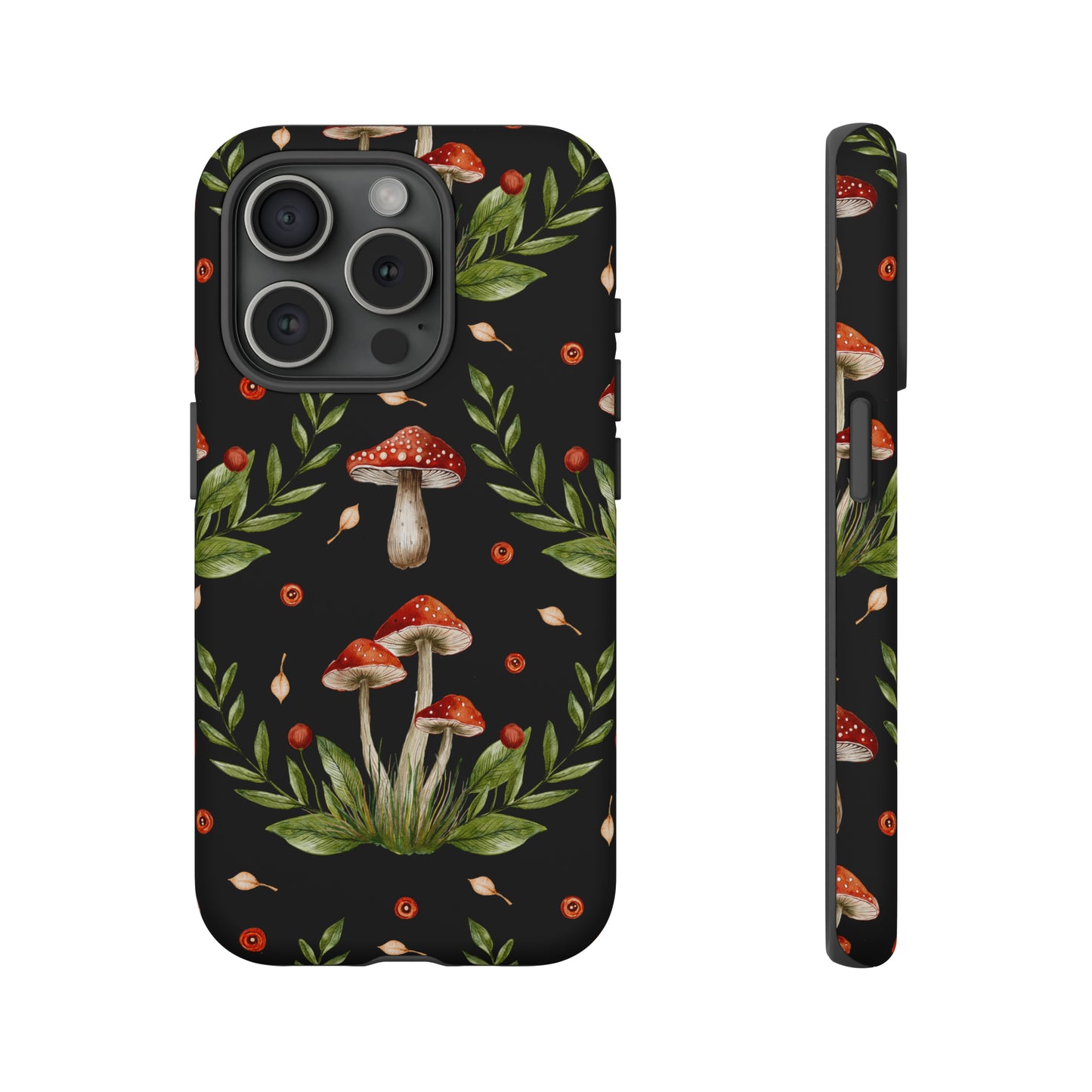 Tough Cases / Phone Case - Red/Black Mushrooms