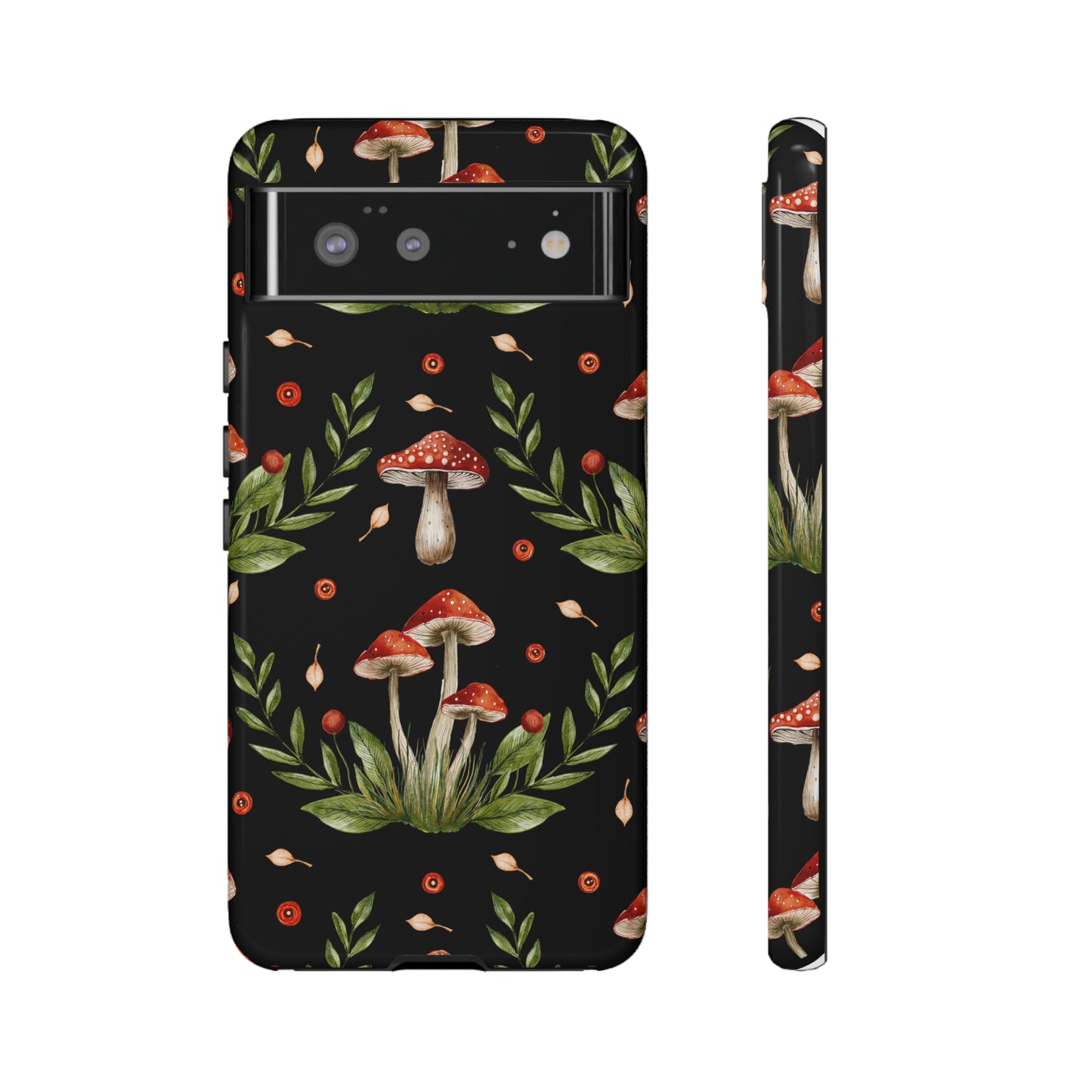 Tough Cases / Phone Case - Red/Black Mushrooms