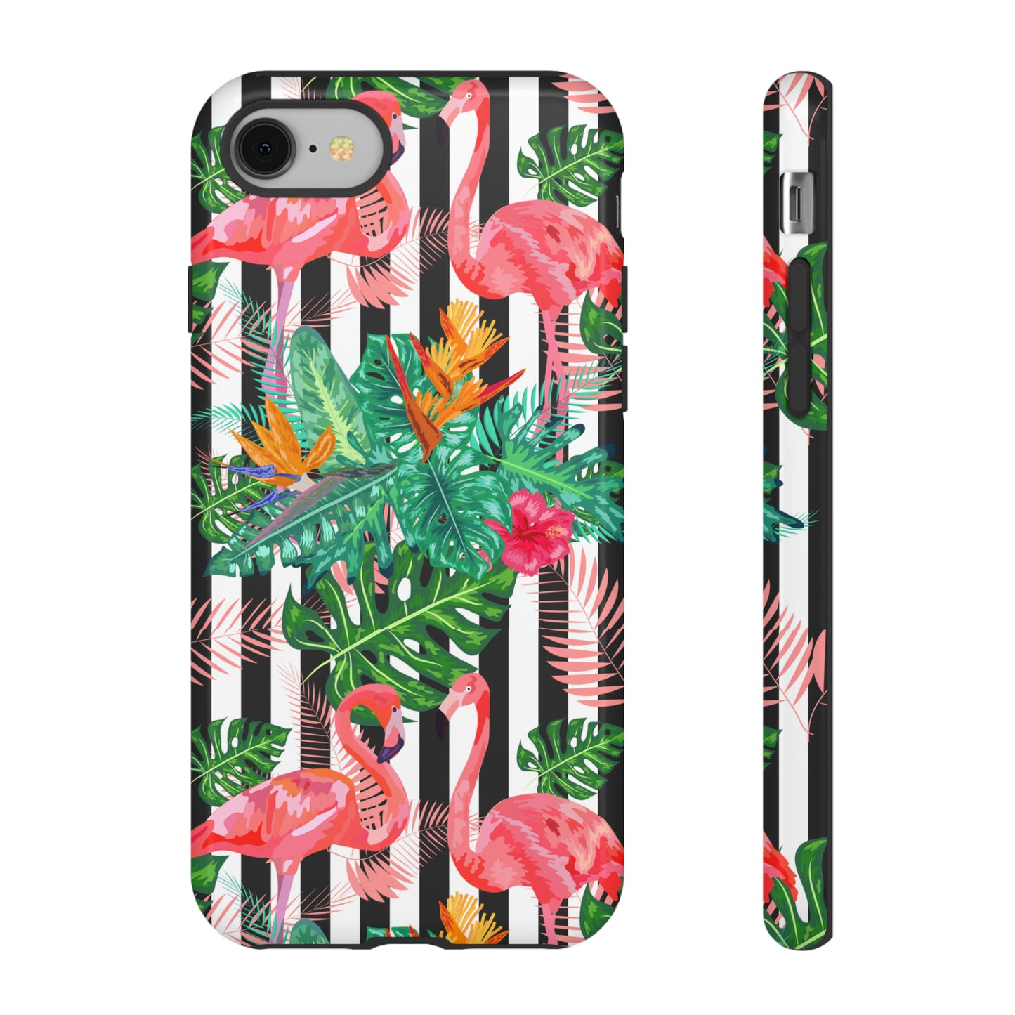 Tough Cases / Phone Case - flamingos with Black Lines