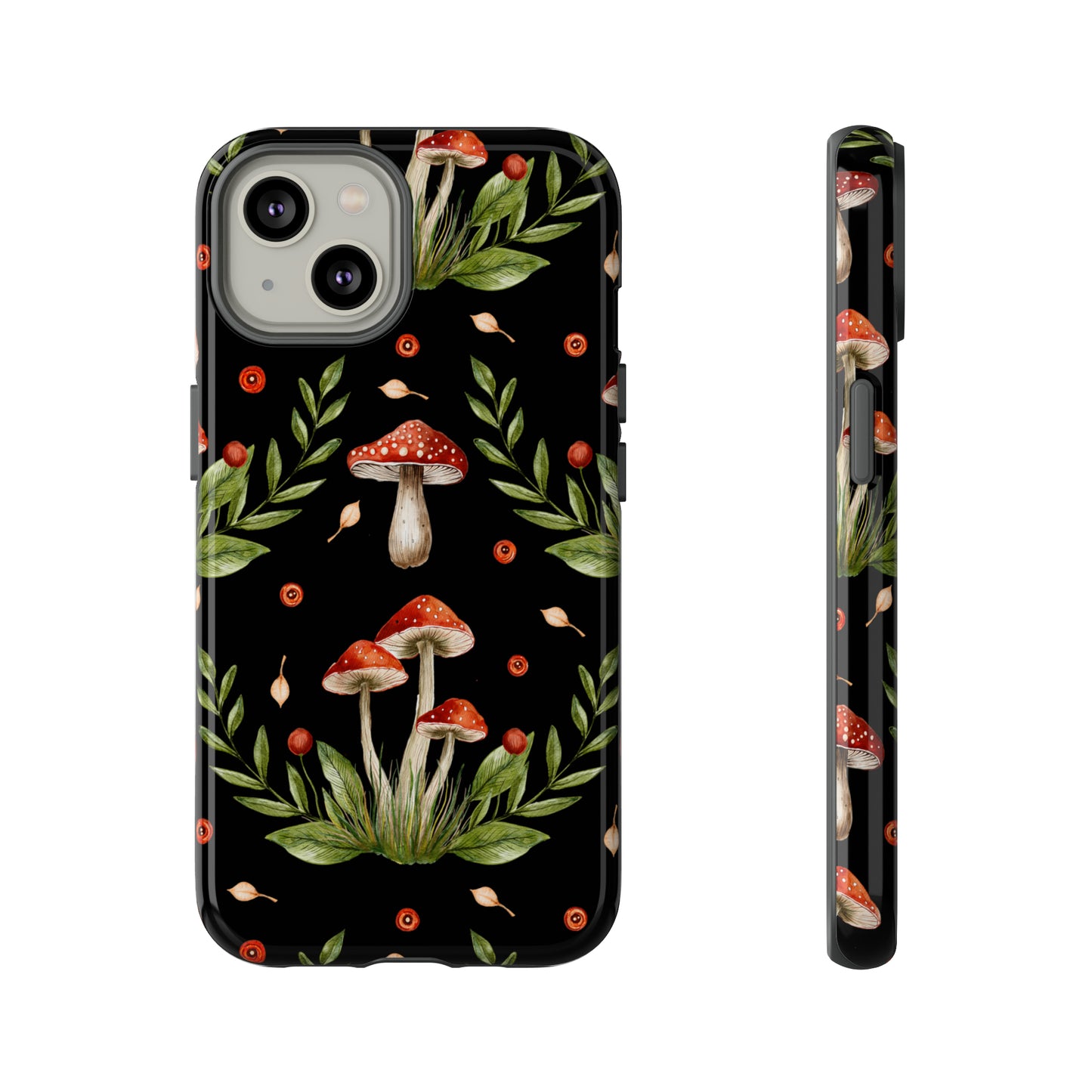 Tough Cases / Phone Case - Red/Black Mushrooms