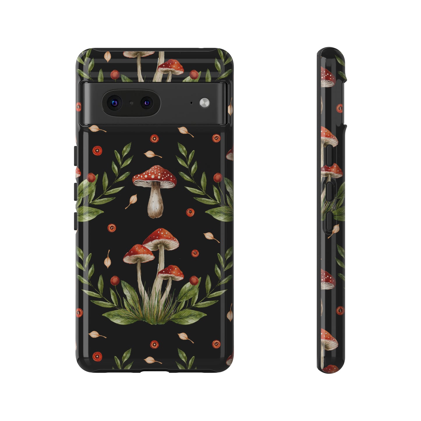 Tough Cases / Phone Case - Red/Black Mushrooms