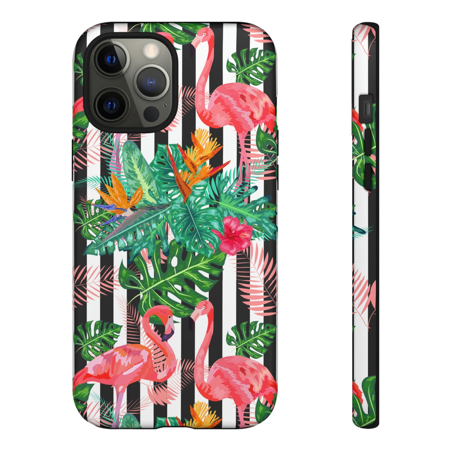 Tough Cases / Phone Case - flamingos with Black Lines